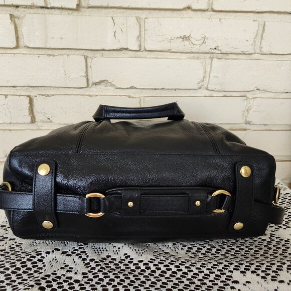 Euc Coach Ashley Python Black Leather Shoulder Bag Purse - Picture 10 of 17